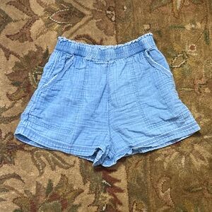 Aerie Women’s Cotton Light Blue Gauze Lounging Shorts.